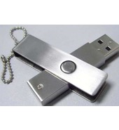 USB флешка металлическая матовая поворотная