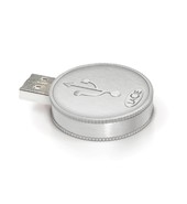 USB флешка металлическая монета