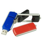 USB флешка металлическая складная цветная