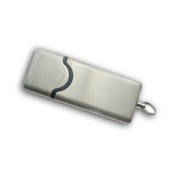 USB флешка металлическая закругленный колпачек